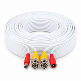 UltraPoE 100 foot white premade CCTV camera cable alternate view