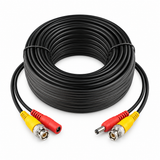 UltraPoE 60-foot black coaxial CCTV video power cable alternate angle