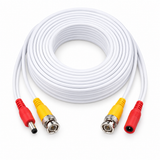 CT-HDIY60-W white CCTV cable with BNC video and DC power ends