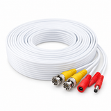 UltraPoE 60 foot white premade CCTV camera cable alternate view