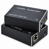 UltraPoE HDMI over CAT6 extender TX and RX stacked product view