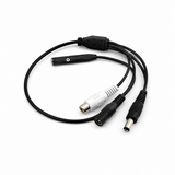CT-MIC002 surveillance audio pickup cable with RCA and DC connectors