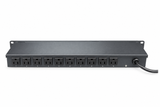 UltraPoE CT-PDU10 rack power distribution unit with ten numbered grounded outlets, rear view