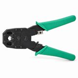 UltraPoE CT-TC001 green-handle modular crimping tool for RJ10, RJ11, RJ12 and RJ45 plugs