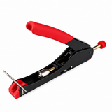 UltraPoE CT-TC008 coax connector compression tool showing adjustable threaded mechanism