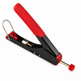 UltraPoE CT-TC008 coax compression tool showing compression head and red grip