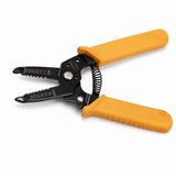 UltraPoE CT-TS005 spring-loaded precision wire stripper with orange handles on pure white background