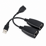 CT-USB-150EX USB-A male USB-A female and RJ45 connector details