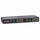 UltraPoE CT-VBHD-16H 1U passive CCTV balun hub rear three-quarter view