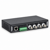 UltraPoE CT-VBHD-4H passive CCTV balun hub rear three-quarter view