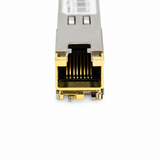 CTPD-SFP-1000T 1000Base-T SFP transceiver RJ45 connector close-up