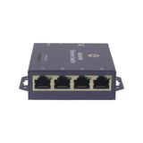 UltraPoE NET-S1005-4P front view showing RJ45 Ethernet ports P1–P4