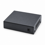 UltraPoE PoE-1605 compact PoE+ switch rear DC power input on pure white background