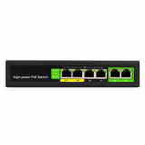 UltraPoE PoE-2006-4E 65W unmanaged PoE switch product view on pure white background