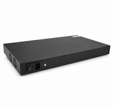 UltraPoE PoE-2034 rear power panel with dual cooling fans on pure white background