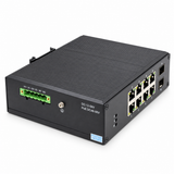 UltraPoE POE-3610-8P industrial PoE switch dual DC terminal and grounding connection view