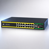 UltraPoE POE-6018B 16-port PoE switch with two gigabit RJ45 uplinks and one SFP