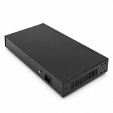 UltraPoE POE-6018B rear AC power inlet and ventilation on pure white background