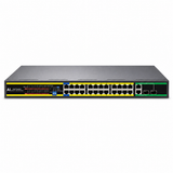 UltraPoE PoE-6026 24-port AI PoE switch front view on pure white background