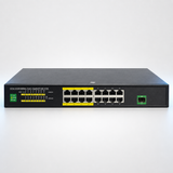 UltraPoE PoE-7017 16-port gigabit PoE+ switch with SFP front view