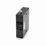 UltraPoE PoE-7210-8I industrial managed PoE switch DIN-rail mounting bracket on pure white background