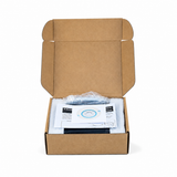 UltraPoE PoE-7210-8I industrial PoE switch open-box packaging on pure white background