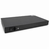 UltraPoE PoE-7352 managed PoE switch rear AC power inlet on pure white background
