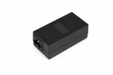UltraPoE POE-M901-S compact 15W Gigabit PoE injector with figure-eight IEC C8 AC input on pure white background