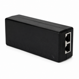 UltraPoE POE-M911-N single-port 30W Gigabit PoE injector with two RJ45 ports on pure white background