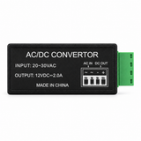 PS-AD2500M product photo label showing 20 to 30VAC input and 12VDC 2.0A output
