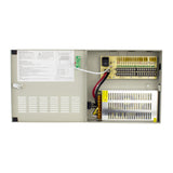 UltraPoE PS-DC20A18UPC 18-output PTC fuse board and power module front view
