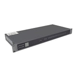 UltraPoE PS-DC20A18VAR black 1U rack power supply angled view