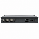 UltraPoE PS-DC25A16R rear terminal panel, cooling fan, IEC input and power switch