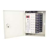 UltraPoE PS-DC32A16HD-4DK lockable power supply box, full-open enclosure view
