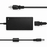 UltraPoE PS-DC5000U power adapter with AC input cord and DC barrel connector detail