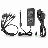 UltraPoE PS-DC5000U 12V 5A power adapter with AC cord and DC connection accessories