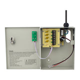 UltraPoE PS-DC5A04B lockable power supply box, full-open enclosure view