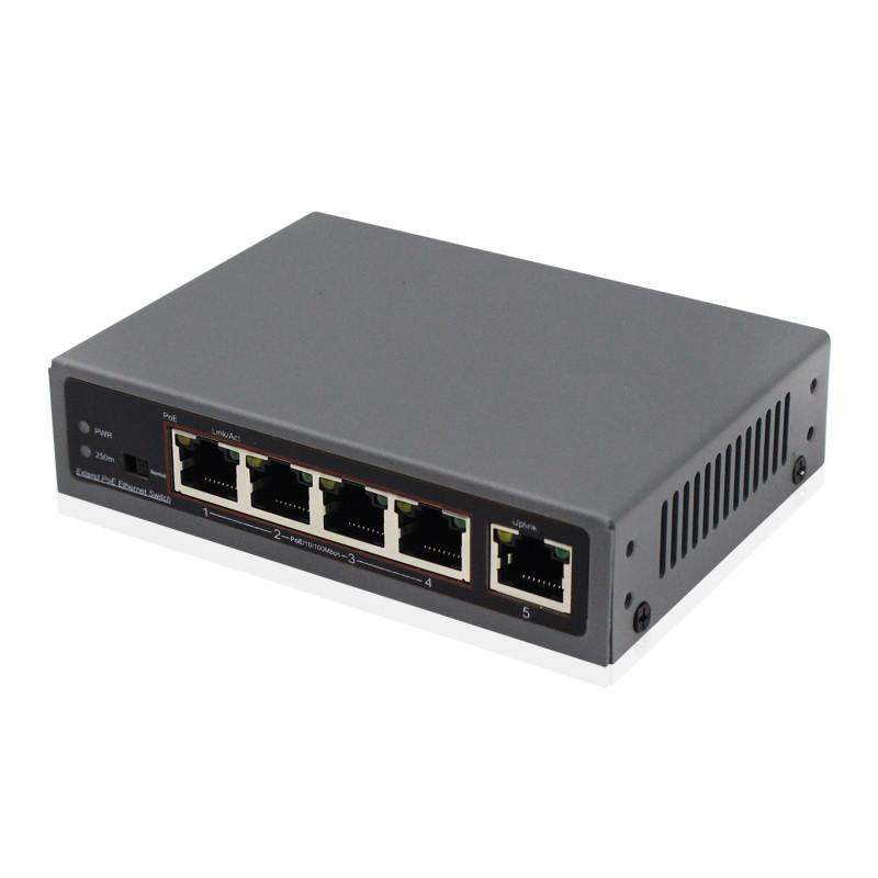 5 Port Gigabit PoE+ Switch (4 PoE+ Ports | 1 Uplink Port) – 65W