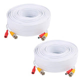Centropower Pre-Made All-in-One BNC Video and Power Siamese Cable with Connector for CCTV Security Camera 100 ft White DIY Cable