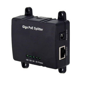 Gigabit PoE Splitter, Wall Mountable, Adjustable Voltage Output, PoE Powered, IEEE 802.3af compliant