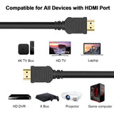 High-Speed HDMI Cables, CENTROPOWER HDMI Cord with Ethernet Audio Return(ARC) Compatible UHD TV, Blu-Ray, Xbox, PS4/3, PC, Apple TV 1 Pack (6FT)