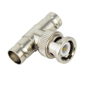BNC Splitter  BNC Male Connector to BNC Double Female (T-Shape) Adaptor, for CCTV