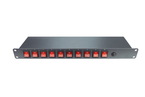 Rackmount Power Distributor Center 10 socket with 10 separate Switch