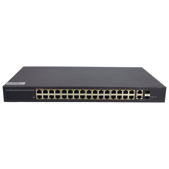 32 Port 10/100M PoE Switch + 2 Gigabit Combo Uplink port, 500W – UltraPoE